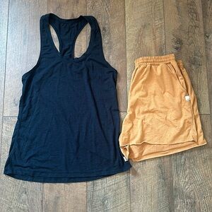Vuori Bundle Size Medium Tank Top and Shorts
